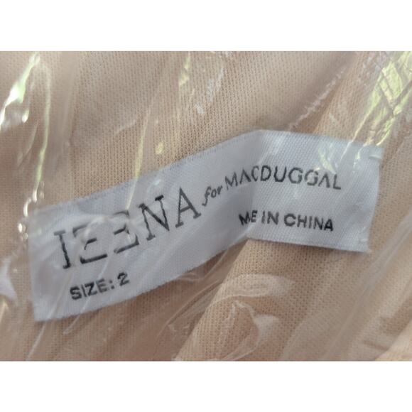 Ieena for Mac Duggal Silver Sequined One Shoulder Cut Out Gown NWT Sz 2 26730 - Picture 6 of 8